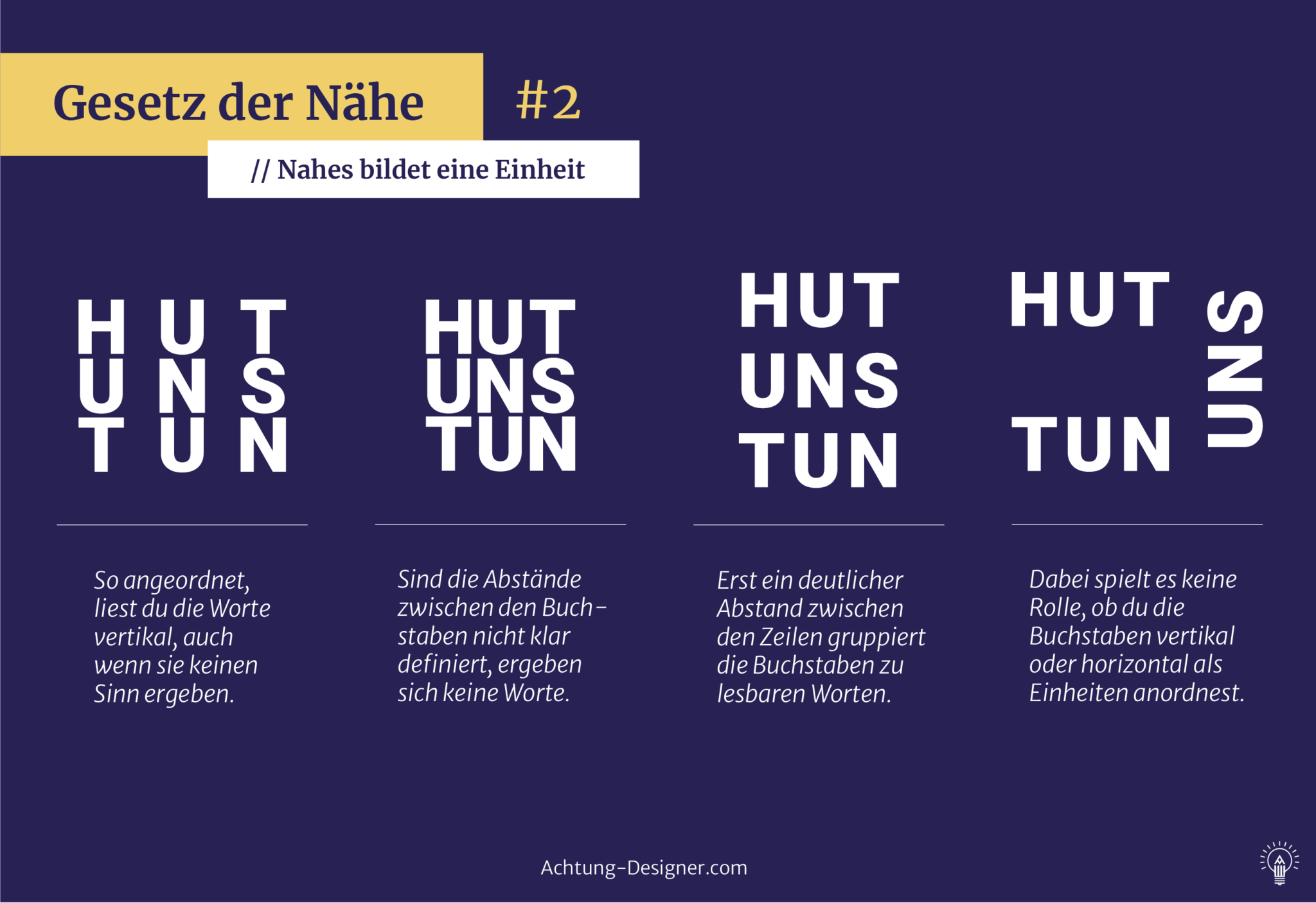 Gestaltgesetze: 7 geniale Regeln, die deine Designs besser machen Gestaltgesetz Grafik - Gesetz der Nähe: Nahes bildet eine Einheit